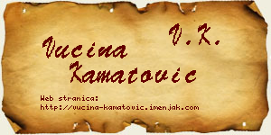 Vucina Kamatović vizit kartica